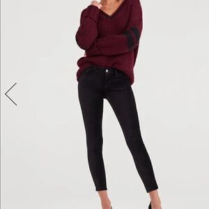 7 for all man kind black velvet 27 skinny